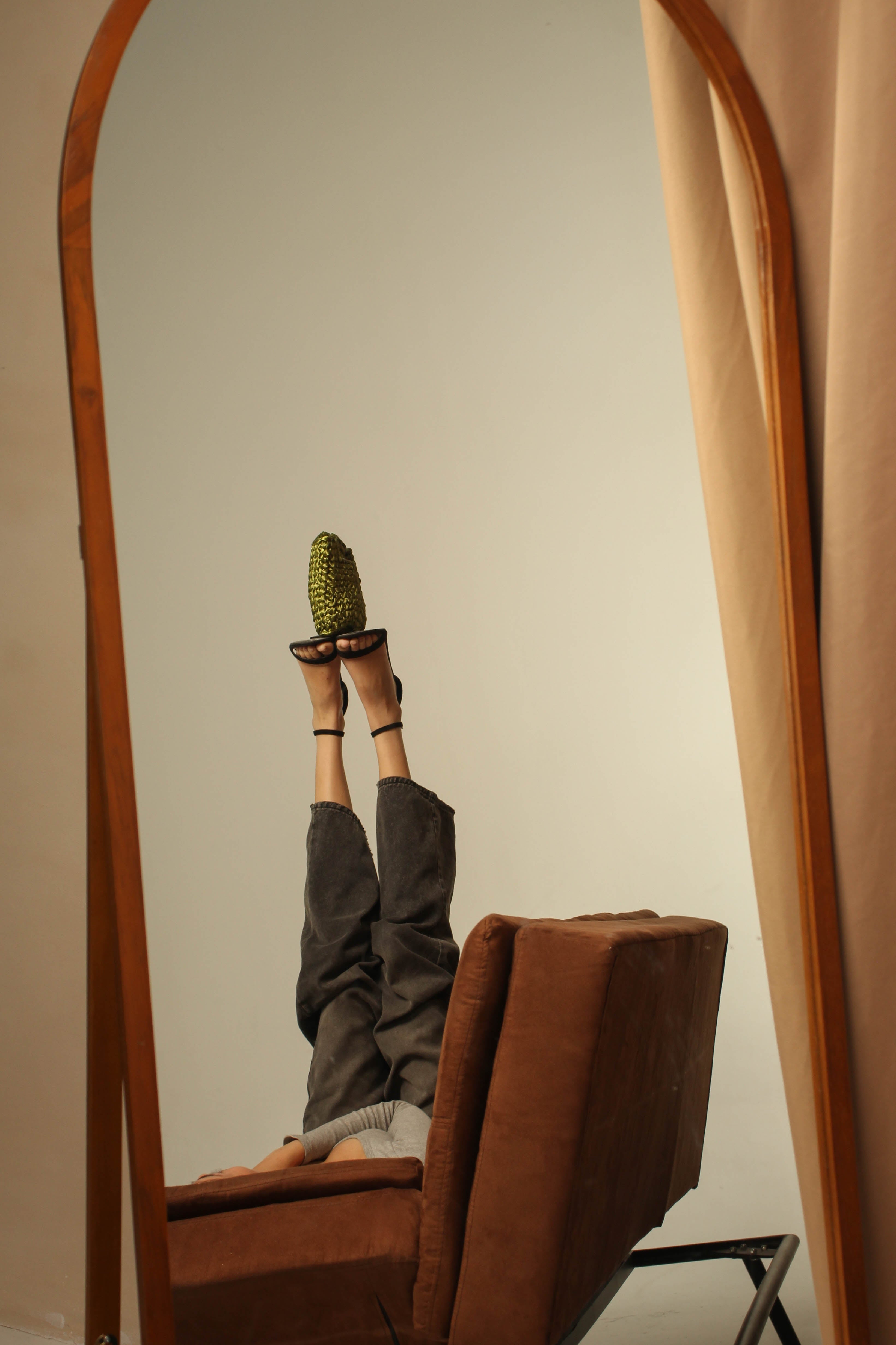 SATIN MINI BASKET - Spring Green