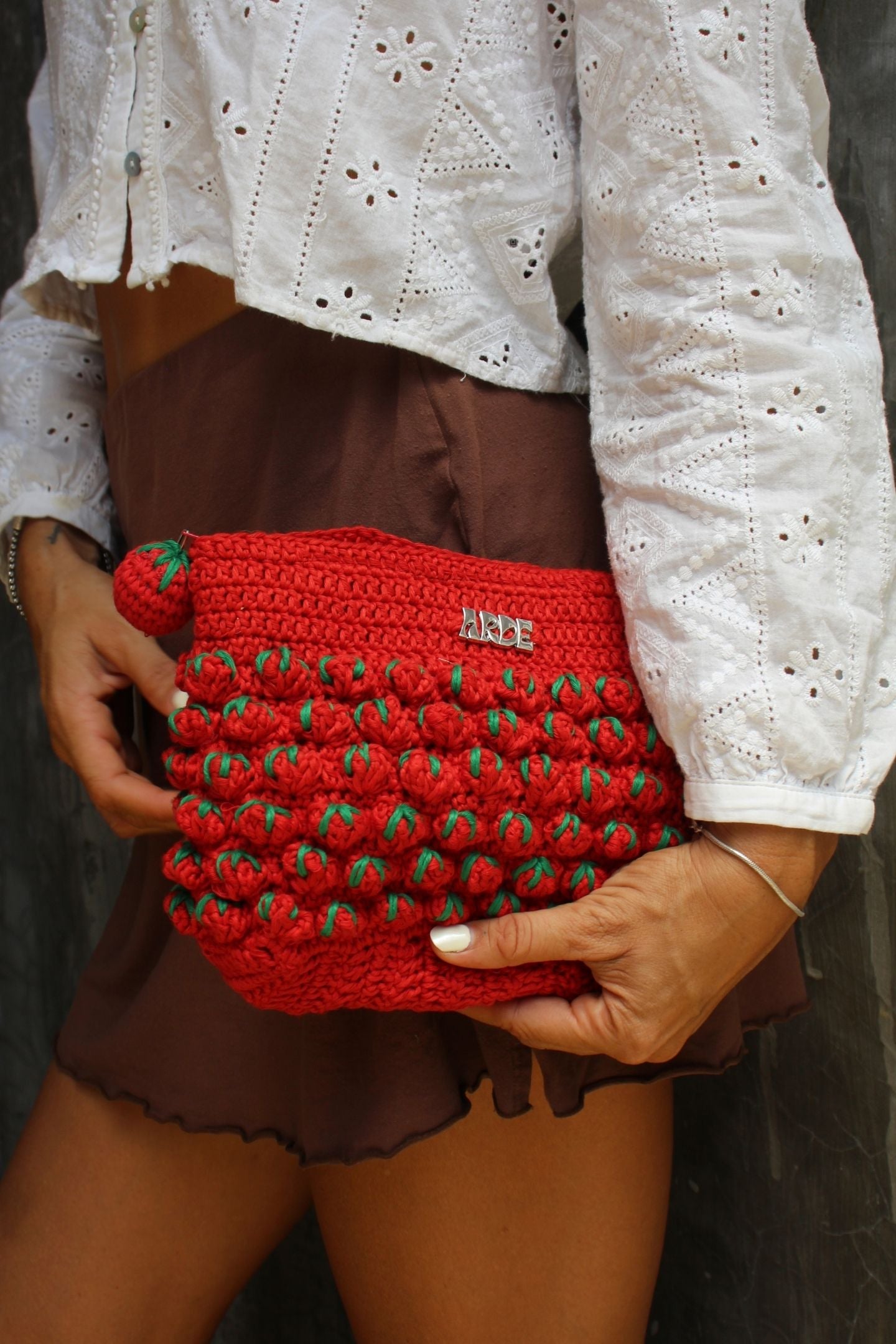 Tomato Zip Pouch - Red Gingham