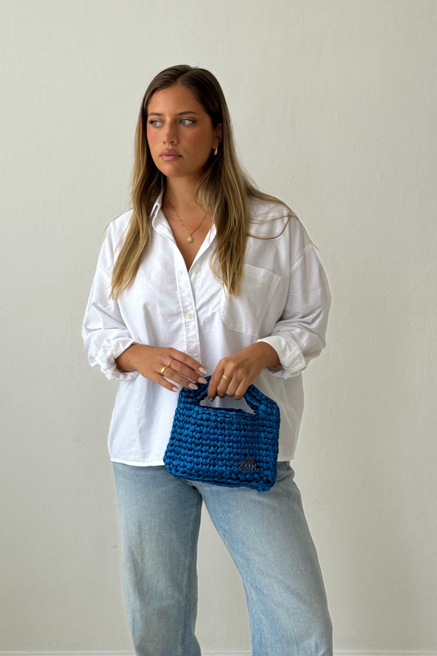 SATIN MINI BASKET - Dazzling Blue