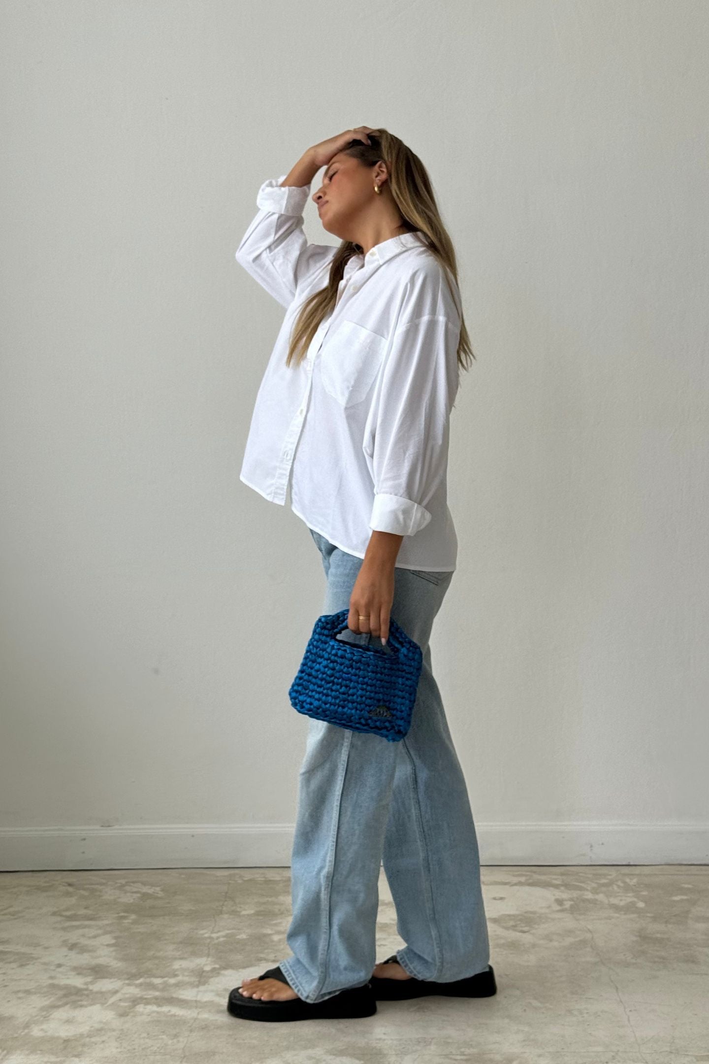 SATIN MINI BASKET - Dazzling Blue