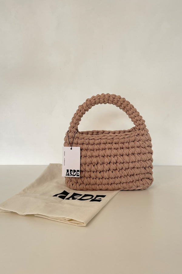 Evening Bag In Latte Colour With Arde Branding