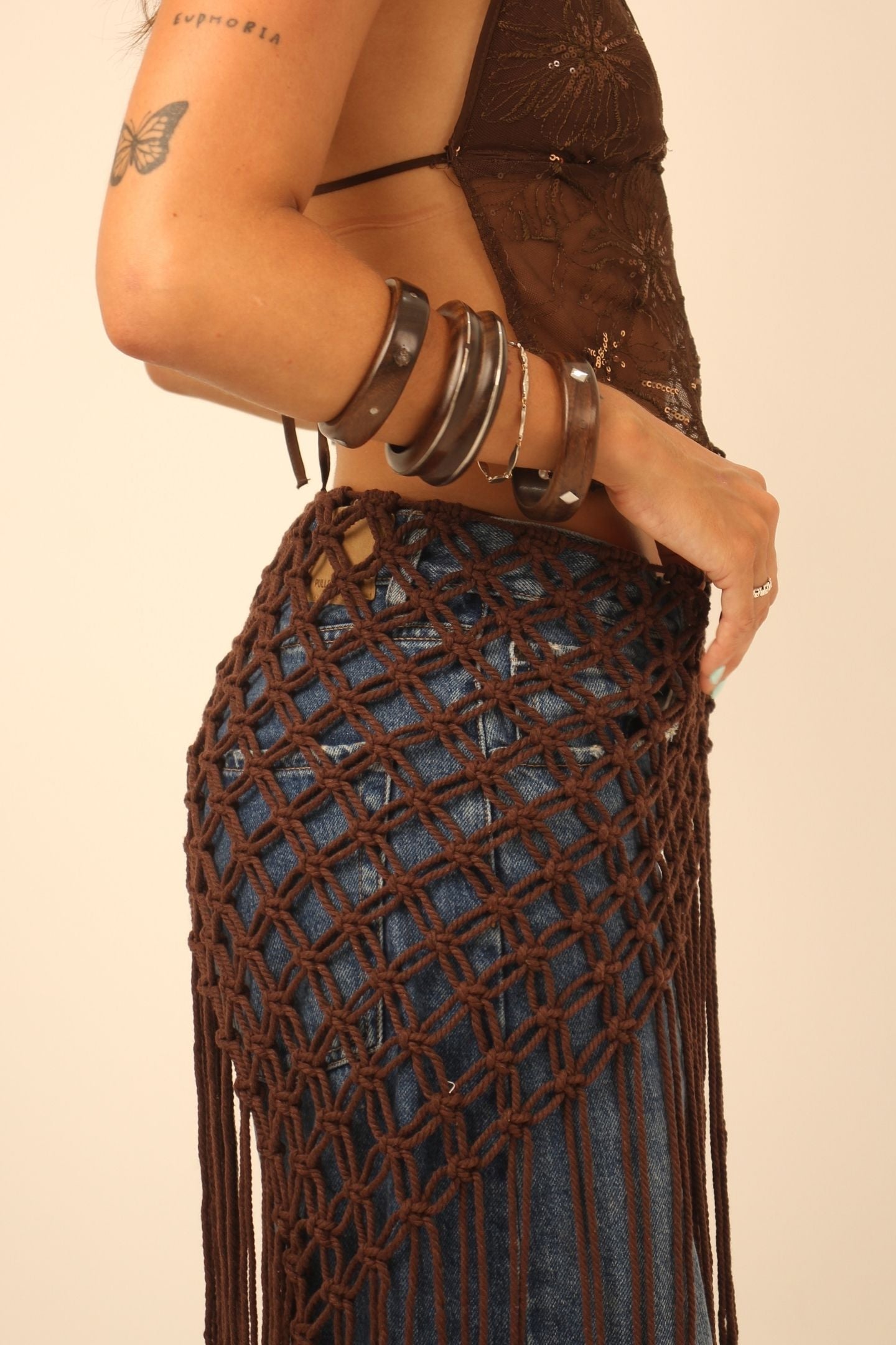 Knot Skirt - Brown