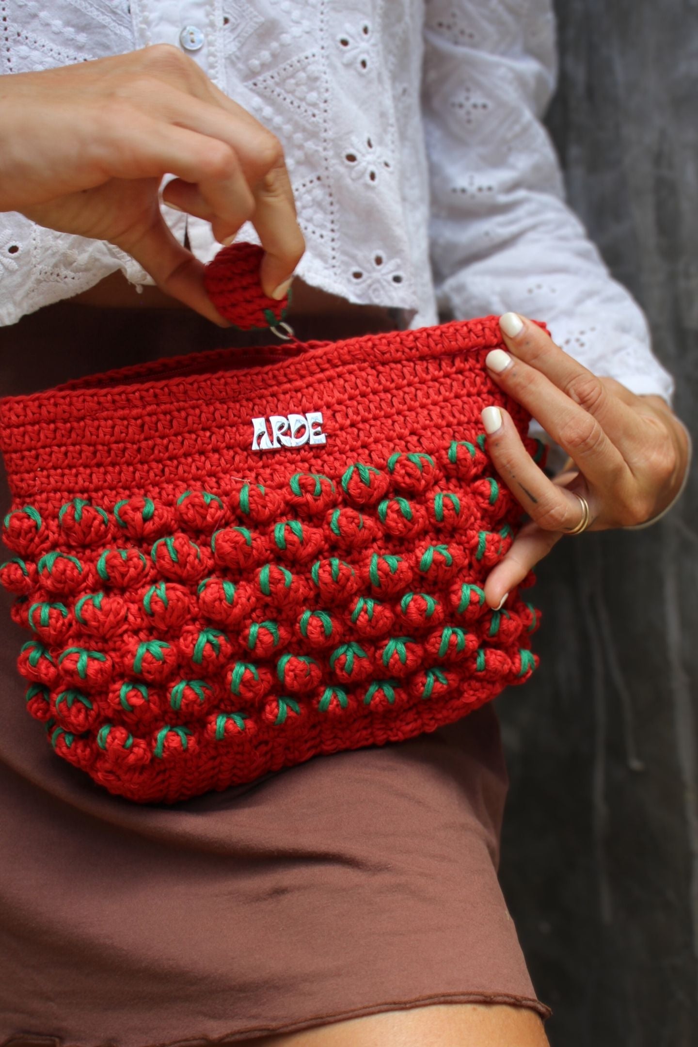 Tomato Zip Pouch - Red Gingham