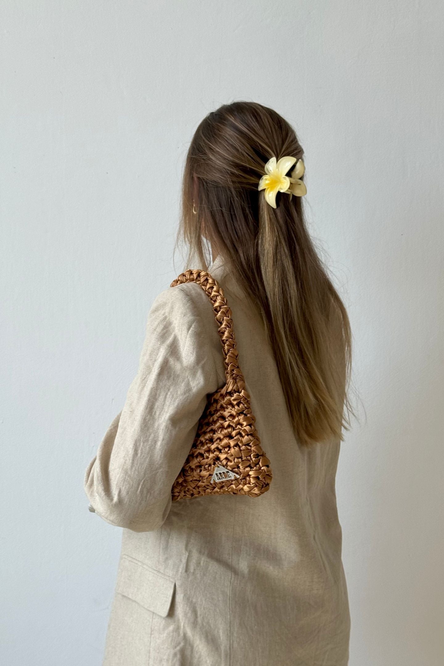 SATIN SHOULDER BAG - Dark Gold